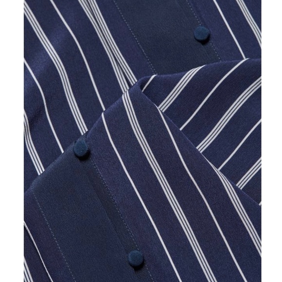 NWT L’AGENCE Silk Stripe Wide Leg Square Neck Sleeveless High Rise Jumpsuit XS - Picture 12 of 12